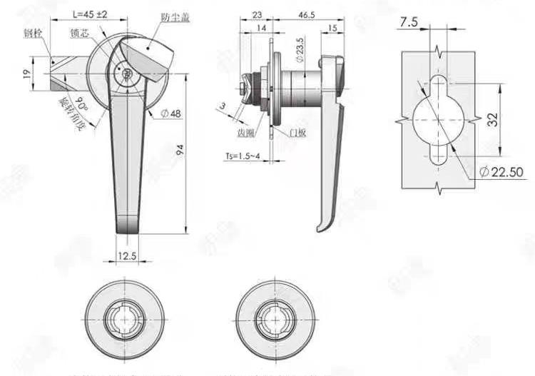 ms304-1 MS317 Handle lock (1)