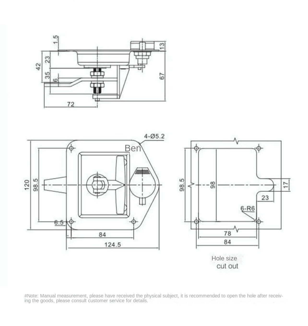 MS858 Door Latches Panel Lock (7)