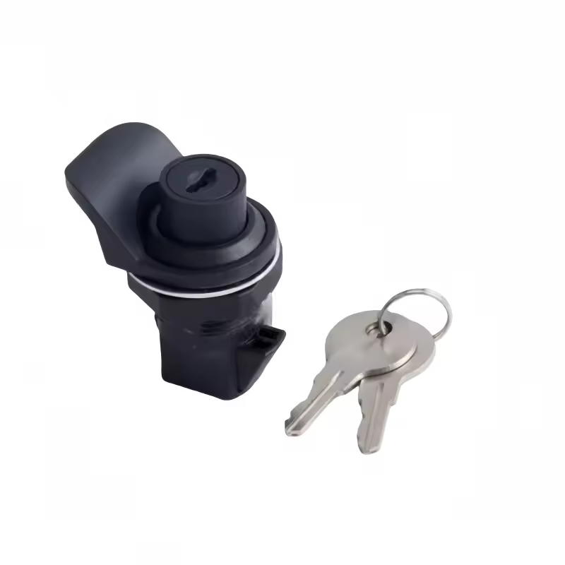 MS753 Black Plastic Equipment Cylinder Cabinet Lock
