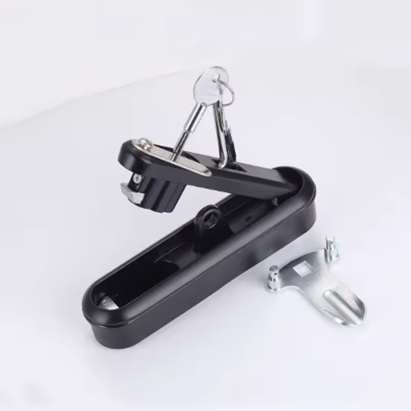 MS864 Black Sliding Door Lock with Key Plane Lock