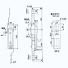 MS828 Zinc Alloy Powder Coated Swing Handle Rod Control Lock 